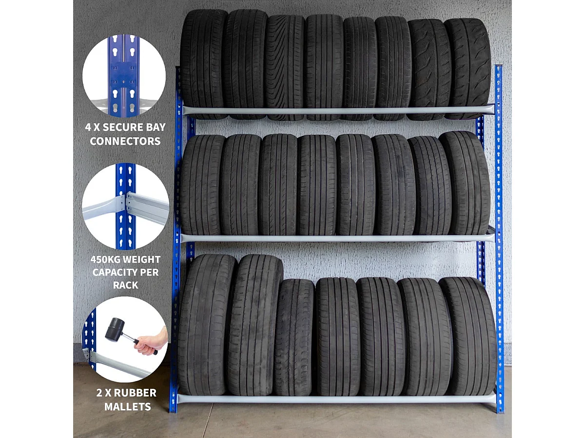 Scaffale Porta Pneumatici - 2 Pezzi