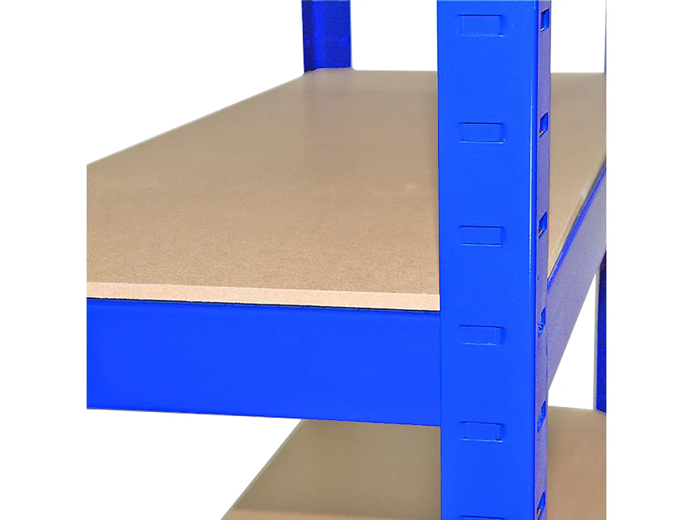 2 x T-RAX Blaue Lagerregale 75cm x 150cm x 30cm