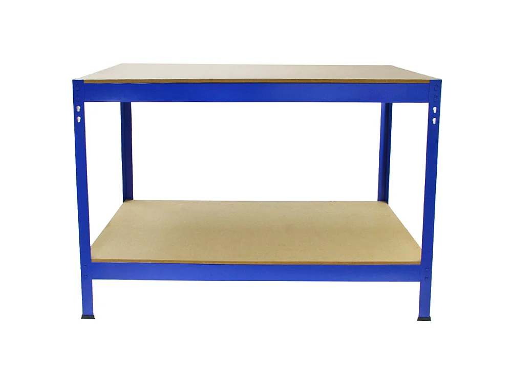 Établi de Travail Q-RAX Bleu 100cm Capacité 400KG Rangement Garage Atelier