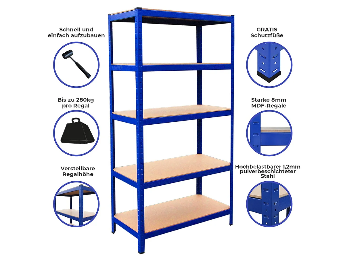 Monster Racking T-Rax 90cm Lagerregal Blau