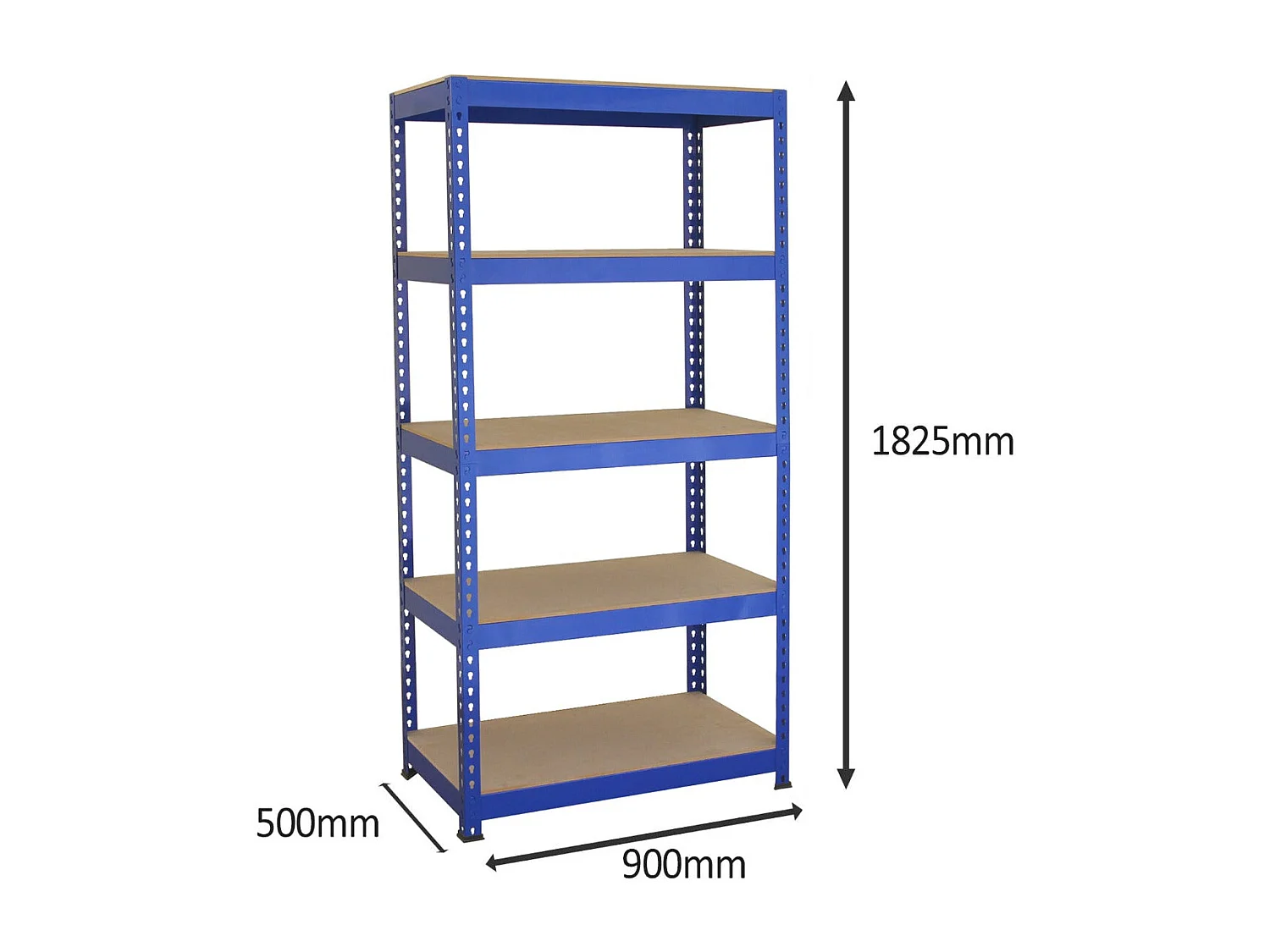 Scaffale da Garage ad Incastro Q-Rax - Blu - 90cm x 50cm - 3 Pezzi con Banco da lavoro da 120 cm