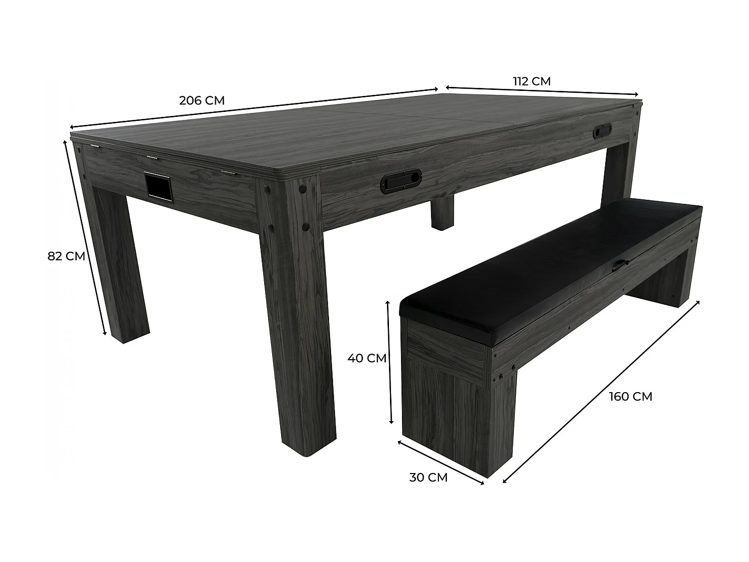Mesa Multijuego 7 en 1 Billar Ping Pong Air Hockey Ajedrez con Accesorios