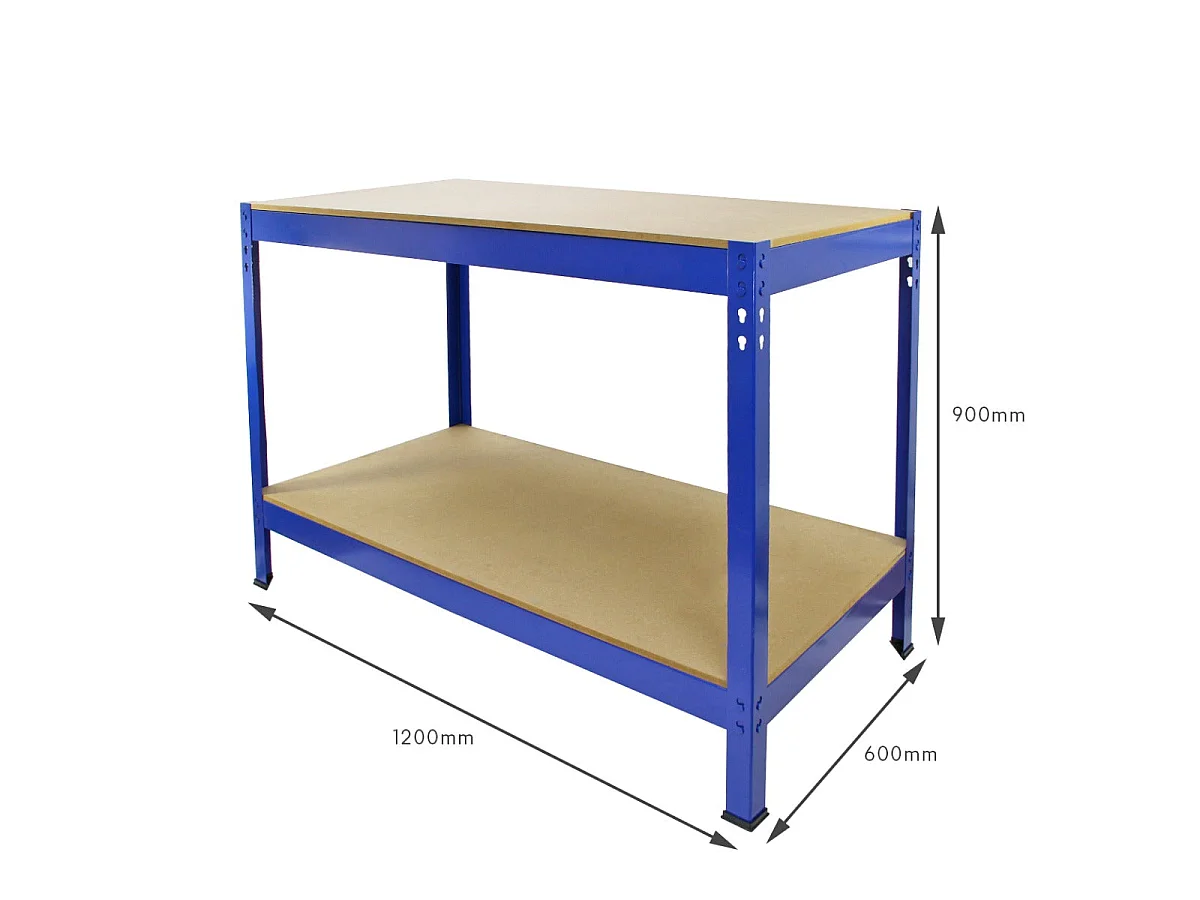 Ensemble de Rangement Garage 5 T-Rax 75cm 1 établi Q-Rax 120cm Capacité 4150KG
