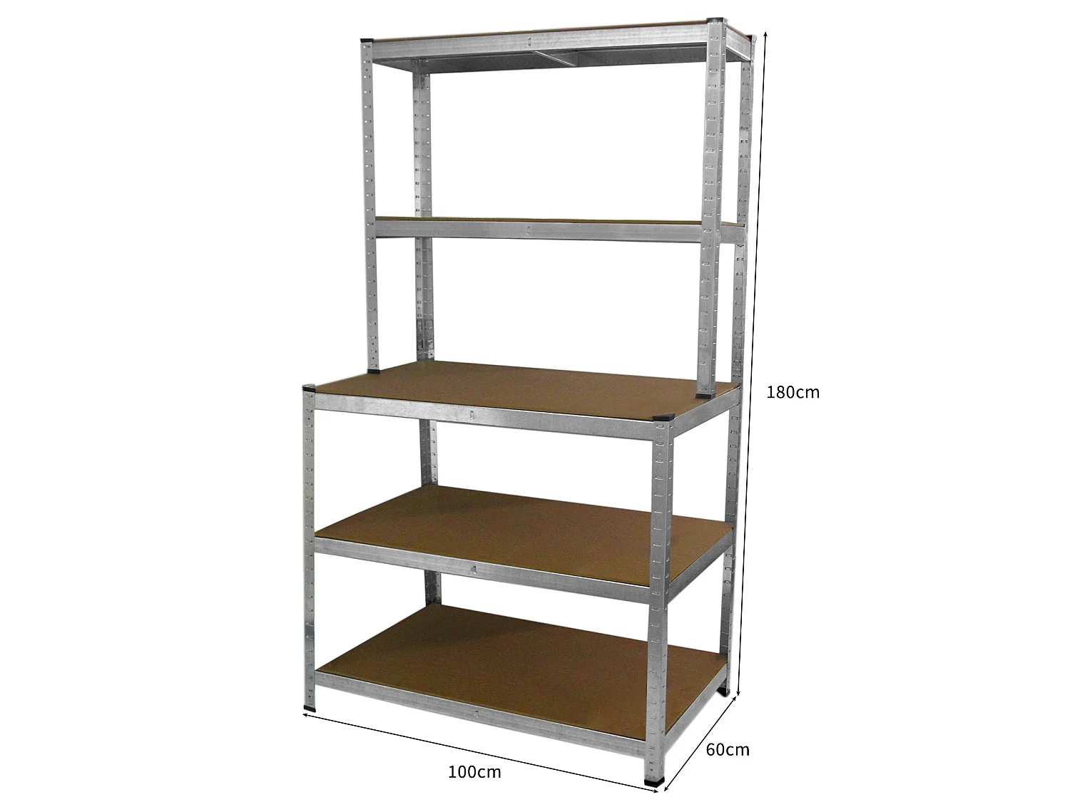 Etabli de Garage Etagère de Rangement en Acier Galvanisé Sans Boulons