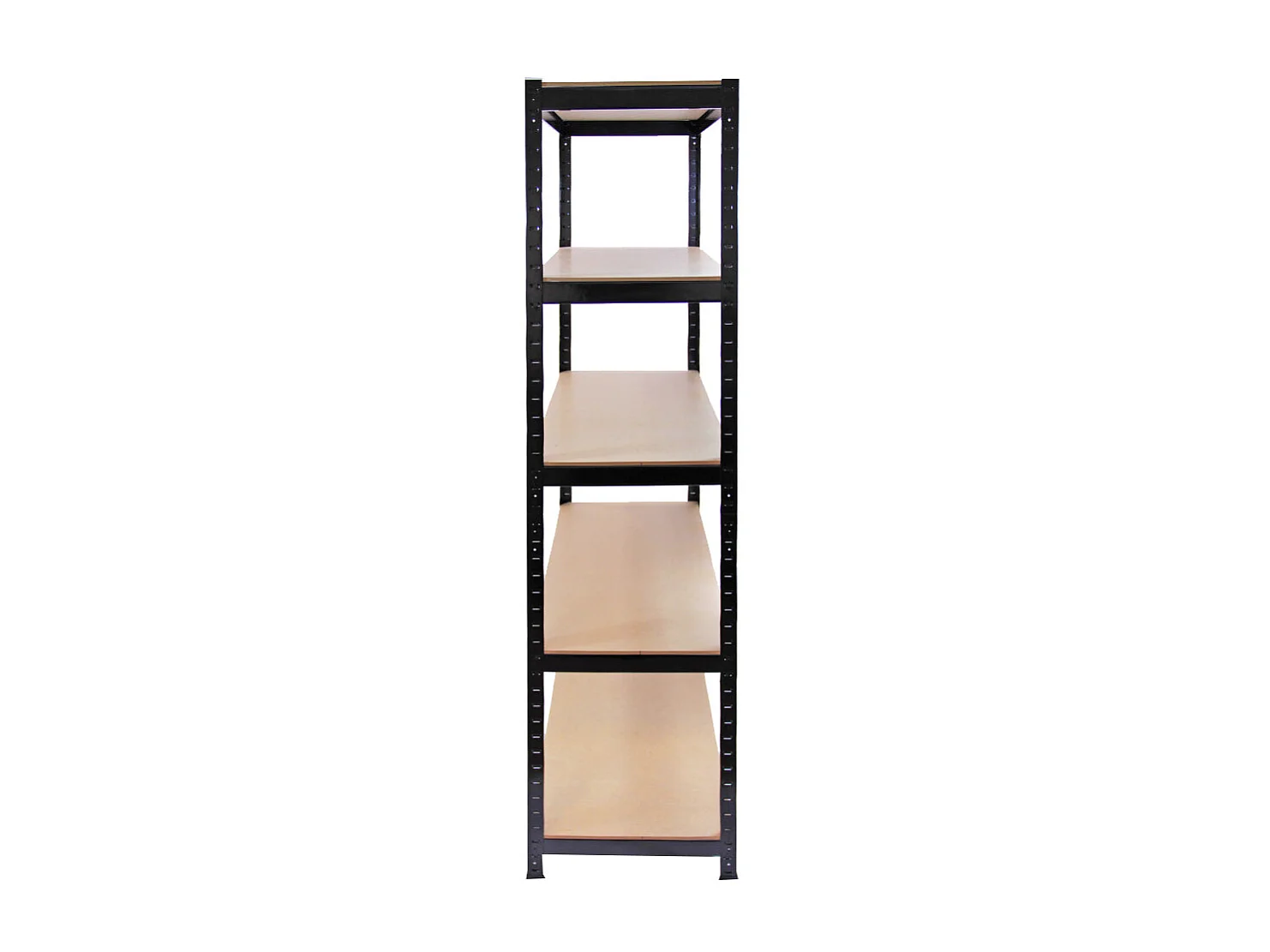5 Scaffali T-Rax In Acciaio Senza Bulloni Neri 90cm