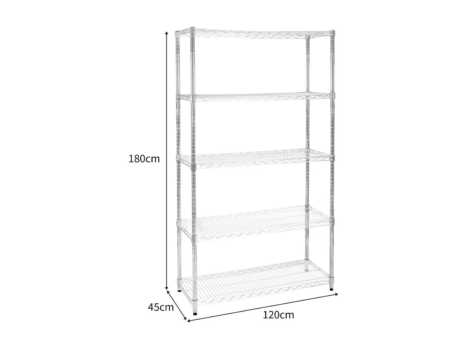 KuKoo Scaffalature in metallo - 45cm x 120cm x 180cm
