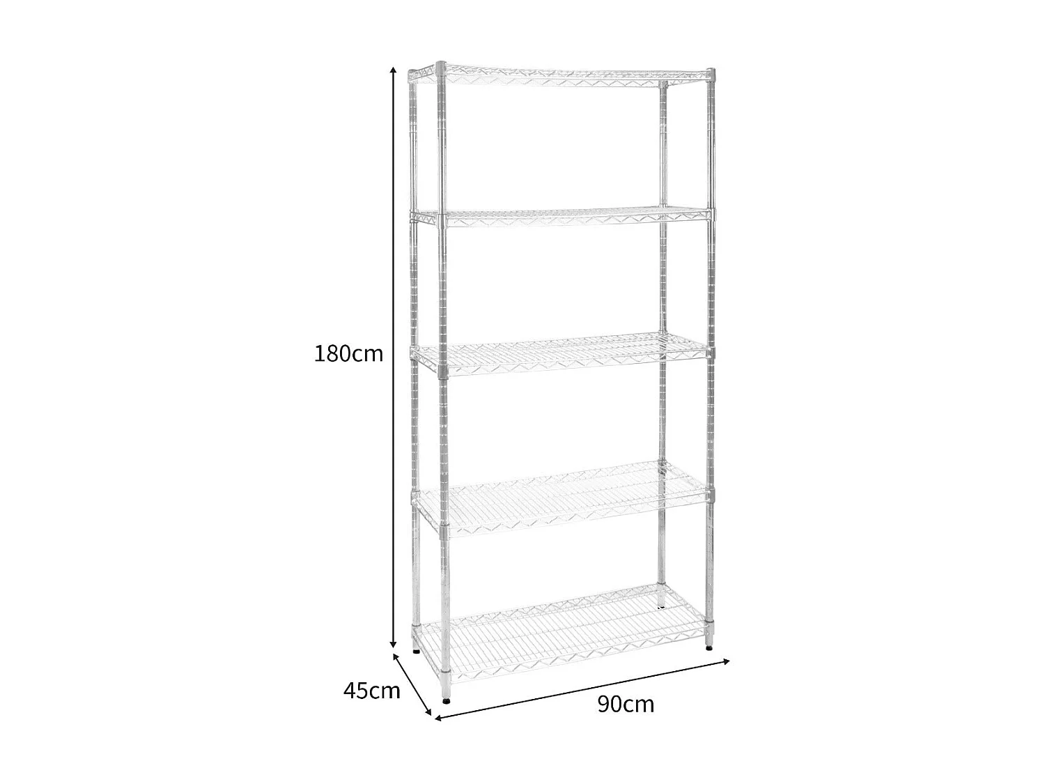 KuKoo Scaffalature in metallo - 45cm x 90cm x 180cm