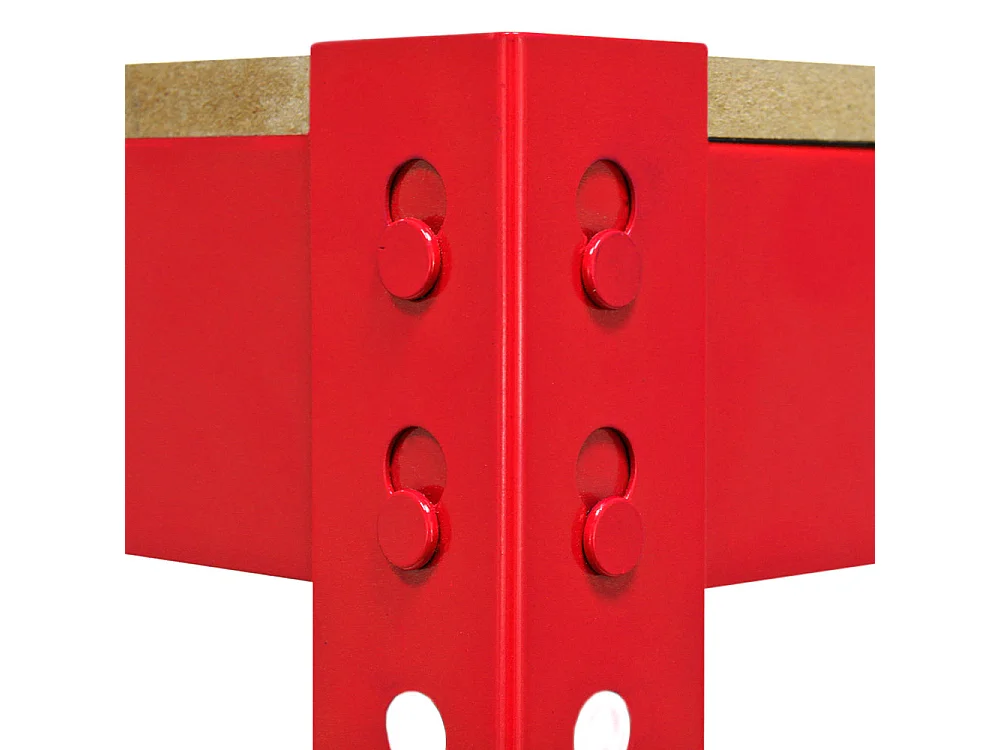 Établi de Travail Q-RAX Rouge 100cm Capacité 400KG Rangement Garage Atelier