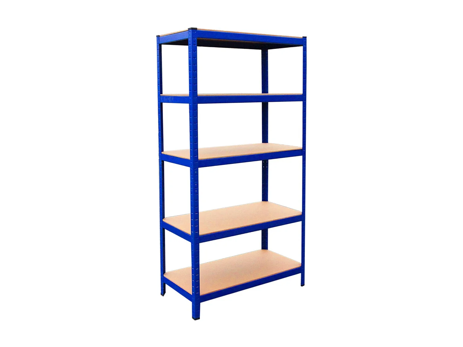 Scaffale da Garage ad Incastro T-Rax - Blu - 5 x 75cm - 2 x 90cm - 1 x Banco da Lavoro Q-Rax e Martello