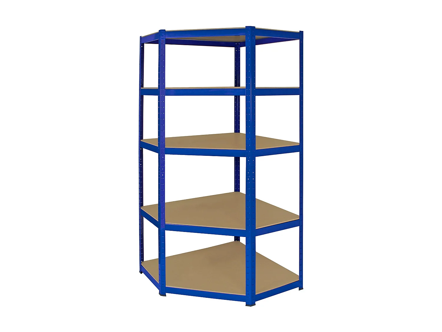 1 Scaffale Ad Angolo & 2 Scaffali T-Rax In Acciaio Senza Bulloni Blu 90cm