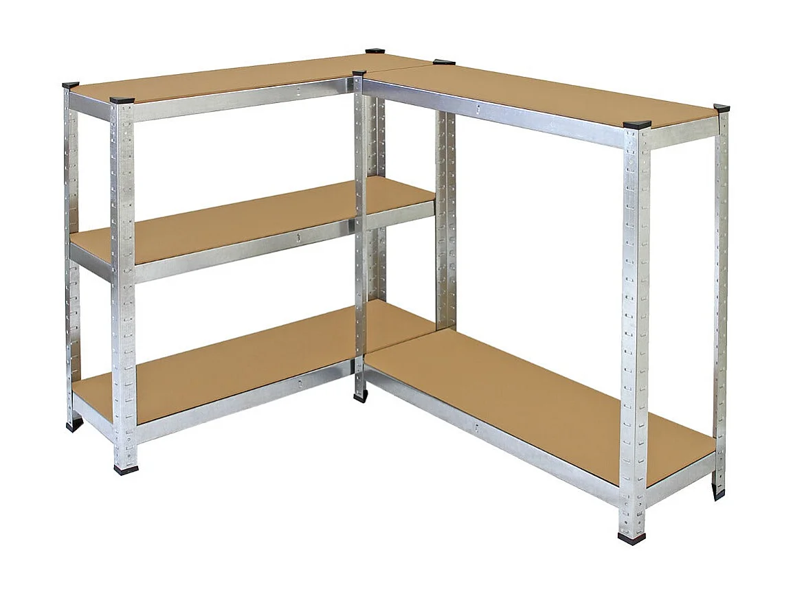 Scaffale da Garage Galvanizzato ad Incastro Galwix - 90cm x 30cm - 6 Pezzi