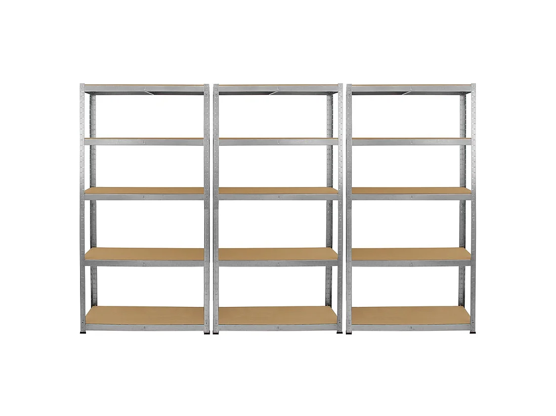 6 Rayonnages en Acier Galvanisé GALWIX 90 x 180 x 30 cm 150Kg par Etagère