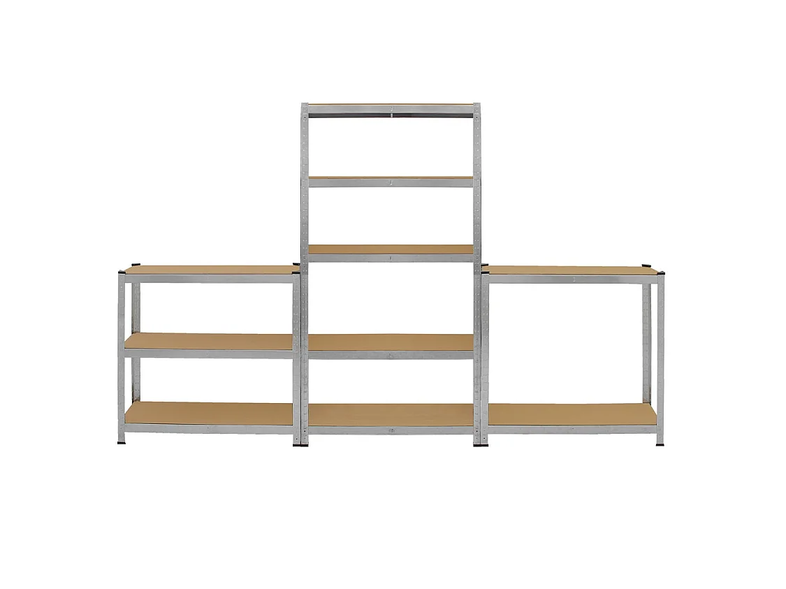 6 Rayonnages en Acier Galvanisé GALWIX 90 x 180 x 30 cm 150Kg par Etagère