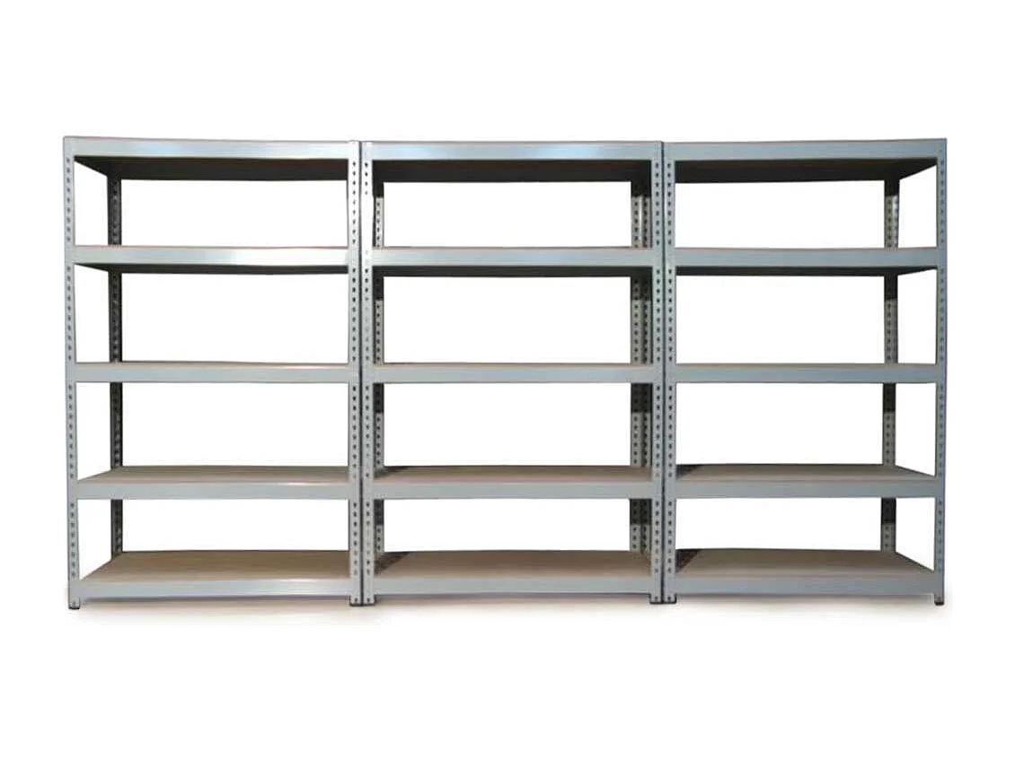 Scaffale da Garage ad Incastro Q-Rax - Grigio - 120cm x 50cm - 5 Pezzi