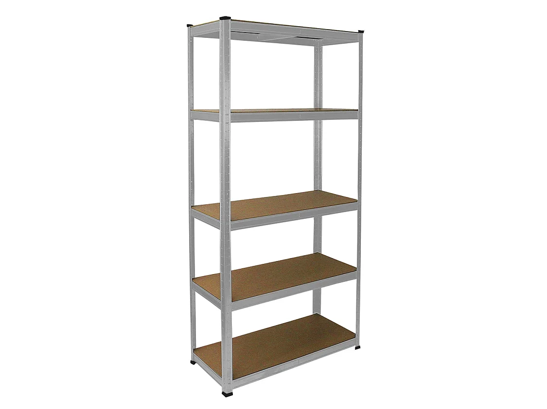 2 Étagères Rangement E-Rax Acier Galvanisé - 90x40x180cm - Capacité de 200Kg