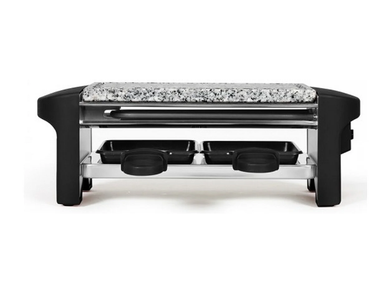 Aparato de Raclette Livoo DOC156N para 2 personas 350W con bandeja de granito extraíble y cacerolas antiadherentes