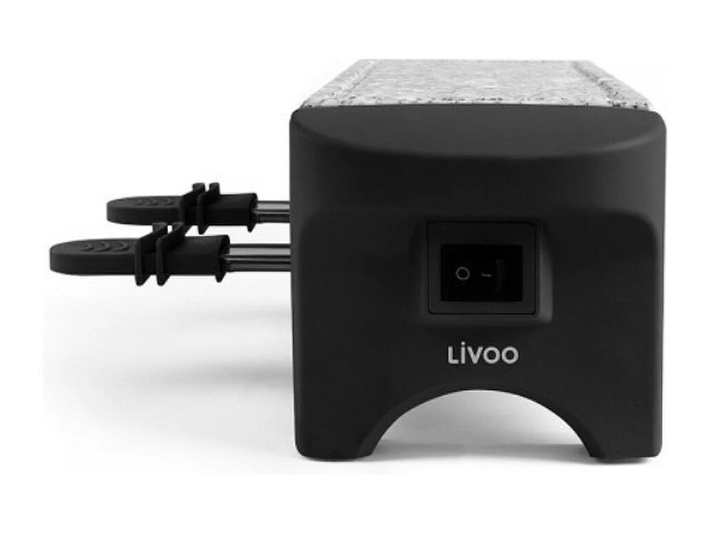 Aparato de Raclette Livoo DOC156N para 2 personas 350W con bandeja de granito extraíble y cacerolas antiadherentes