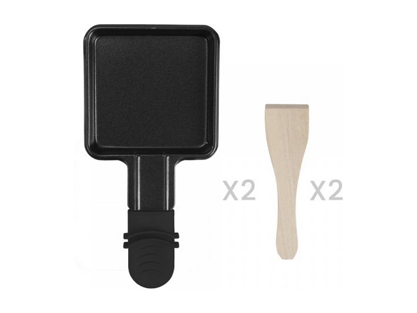 Aparato de Raclette Livoo DOC156N para 2 personas 350W con bandeja de granito extraíble y cacerolas antiadherentes