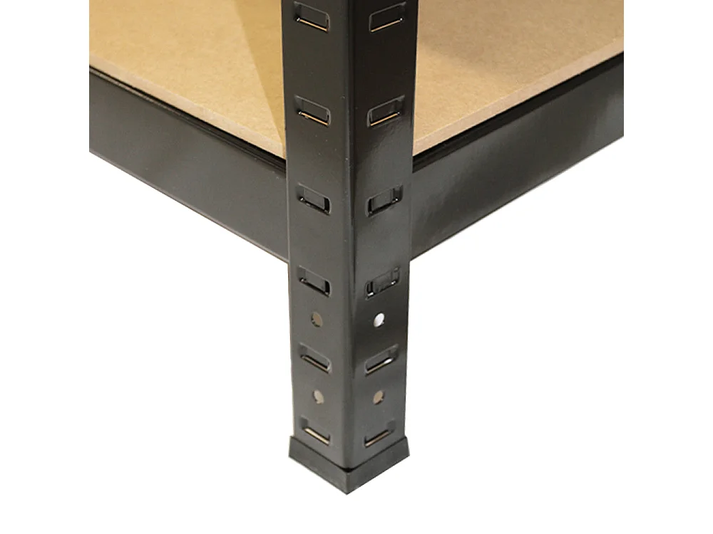 Scaffale da Garage ad Incastro T-Rax - Nero - 75cm x 30cm - 2 Pezzi