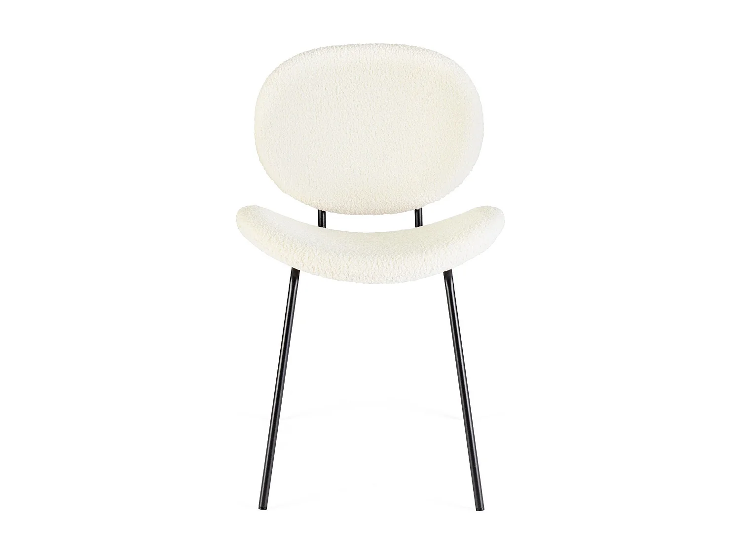 Chaises de salle à manger design en tissu bouclette (lot de 2) - KIM