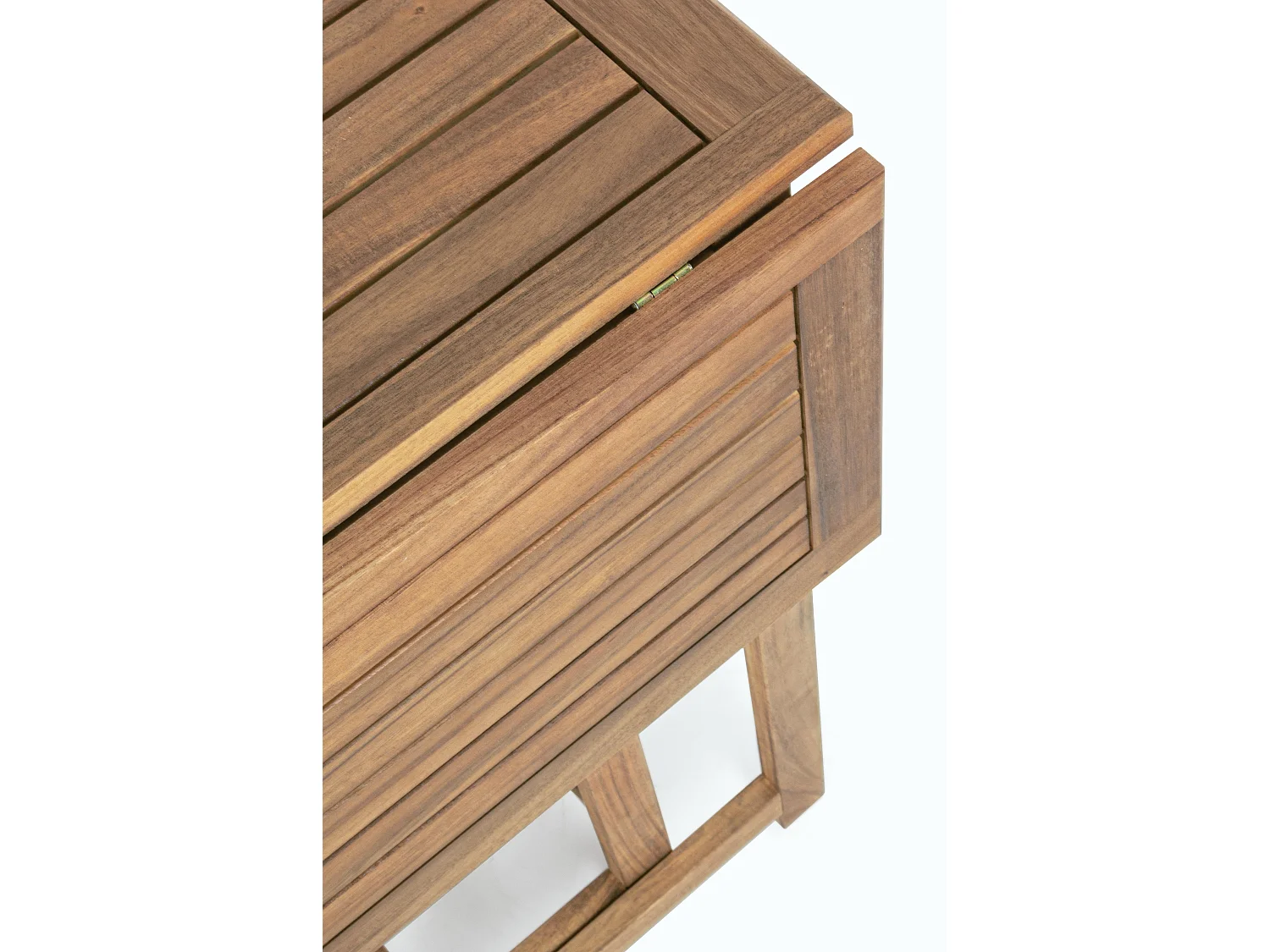 Ensemble de jardin NOEMI – Table pliante modulable + 4 chaises pliantes en acacia huilé