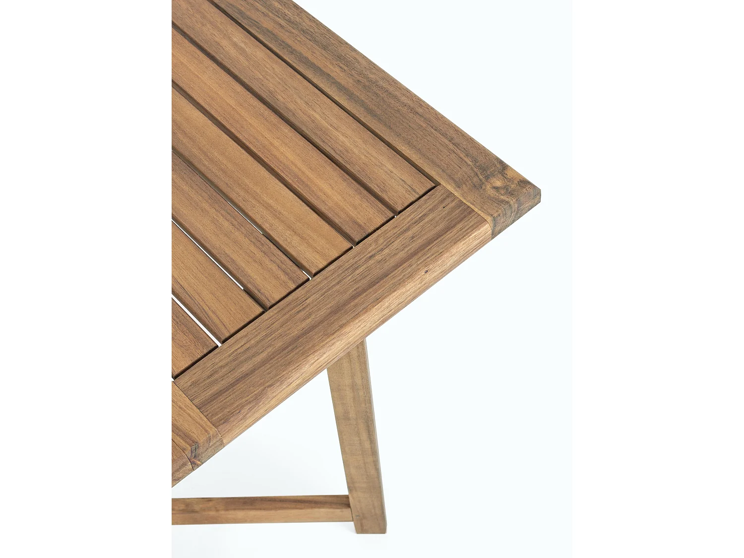 Ensemble de jardin NOEMI – Table pliante modulable + 4 chaises pliantes en acacia huilé