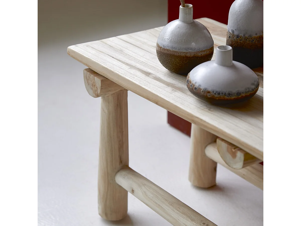 Kilim - Decorative solid teak bench