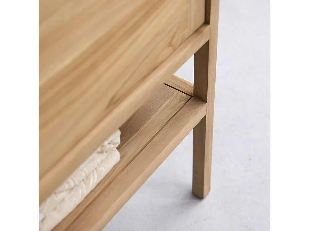 Mobile contenitore in legno di teak grezzo 60 Arty