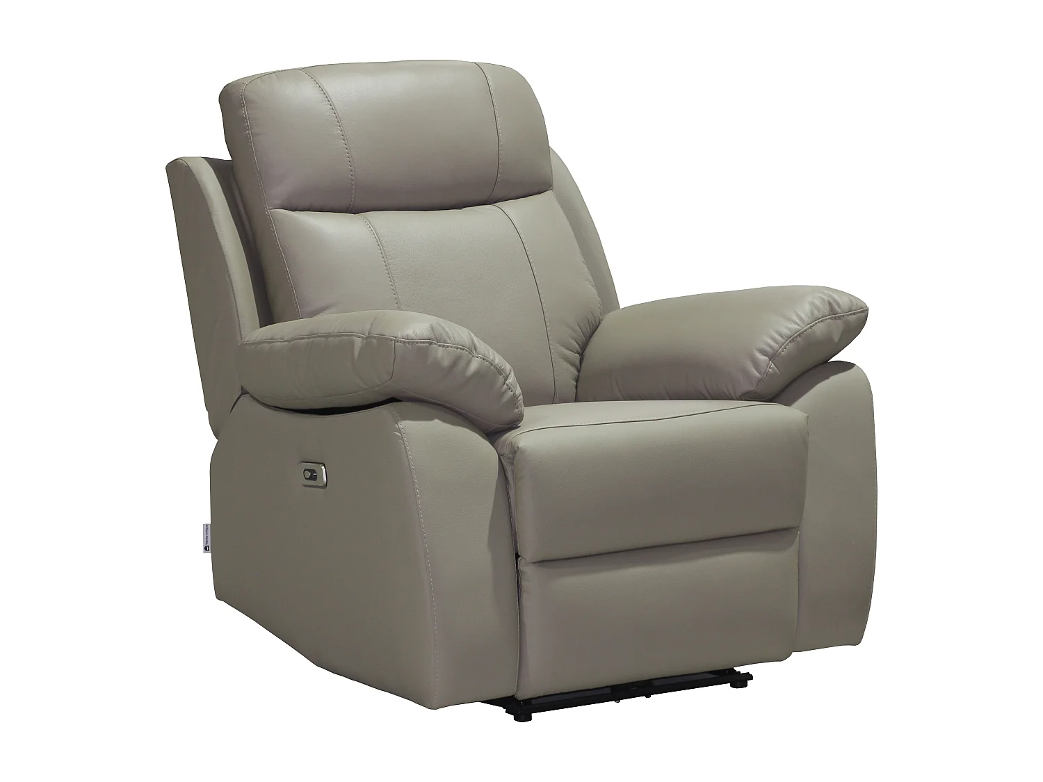 Canapés 3 places, 2 places et un fauteuil relax électrique en cuir taupe VIPINO