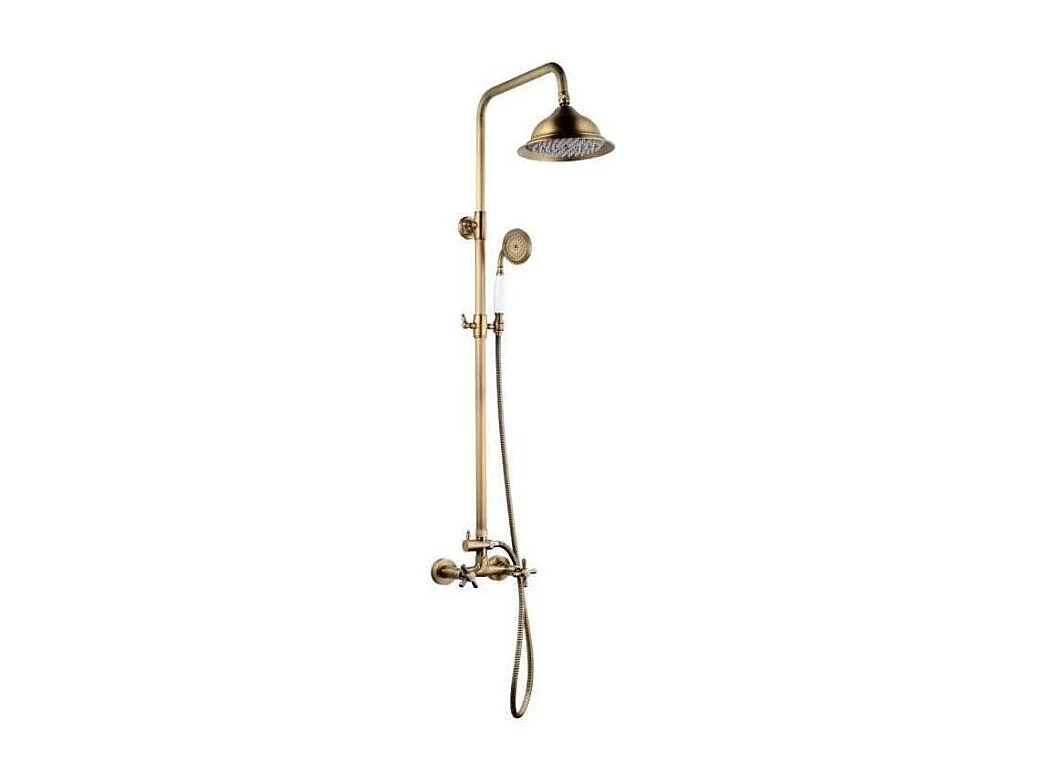 ROUSSEAU Colonne de douche avec robinet melangeur Retro - Vieux-bronze