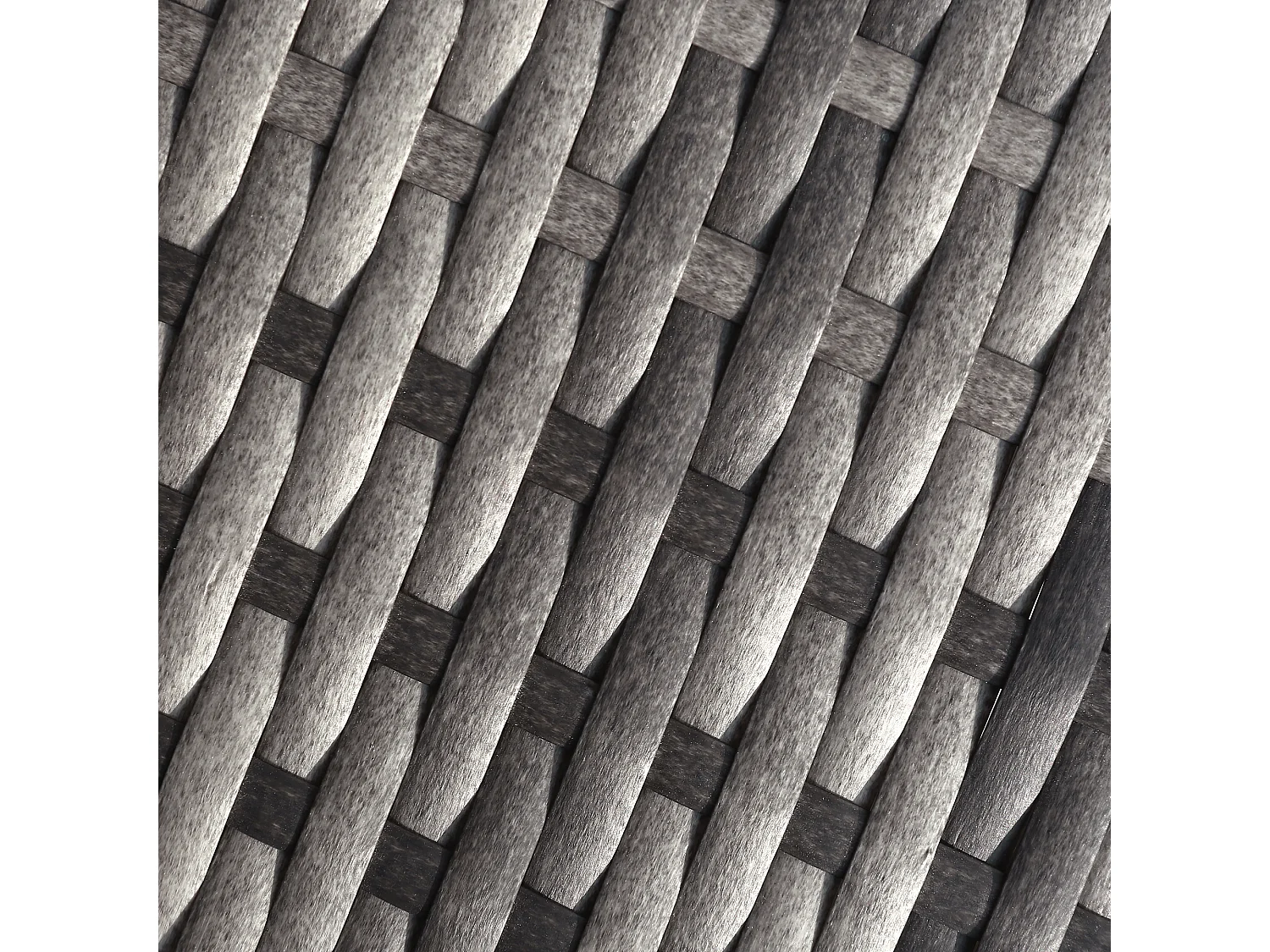 Meubles de jardin décontractés, canapé d'angle, ensemble de canapé avec coussins et coussins, avec table en verre, gris