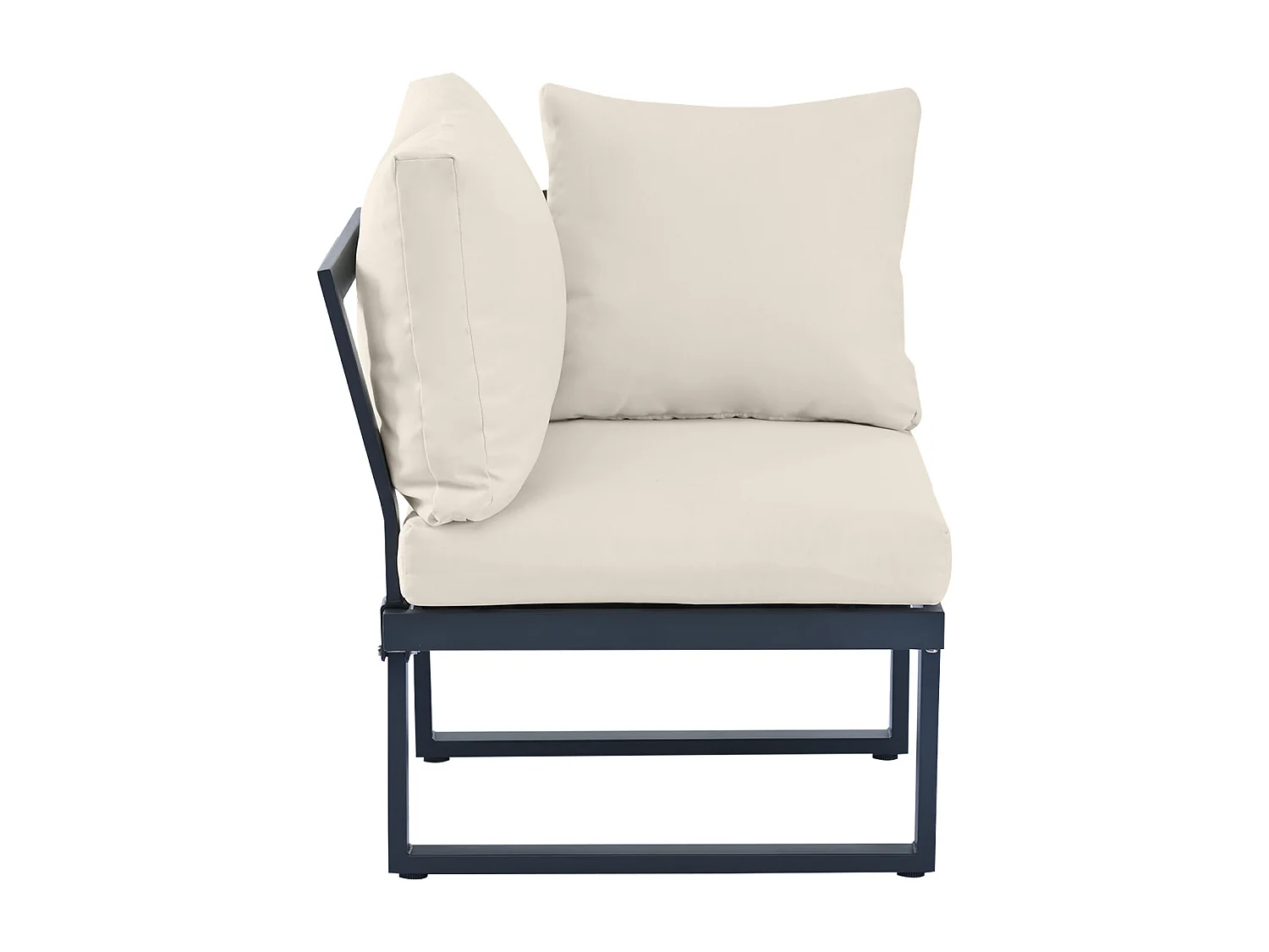 Garten-Entspannungsset, Eckposition, verstellbare Liege (5 Stufen, max. 55°), mit Couchtisch, grau + beige