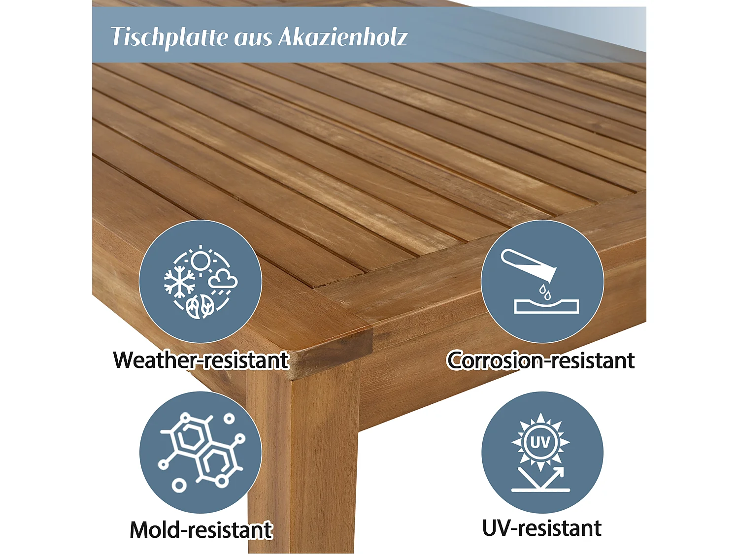 Ensemble de meubles de jardin, canapé d'angle + table basse, plateau en bois d'acacia, corde tressée, gris