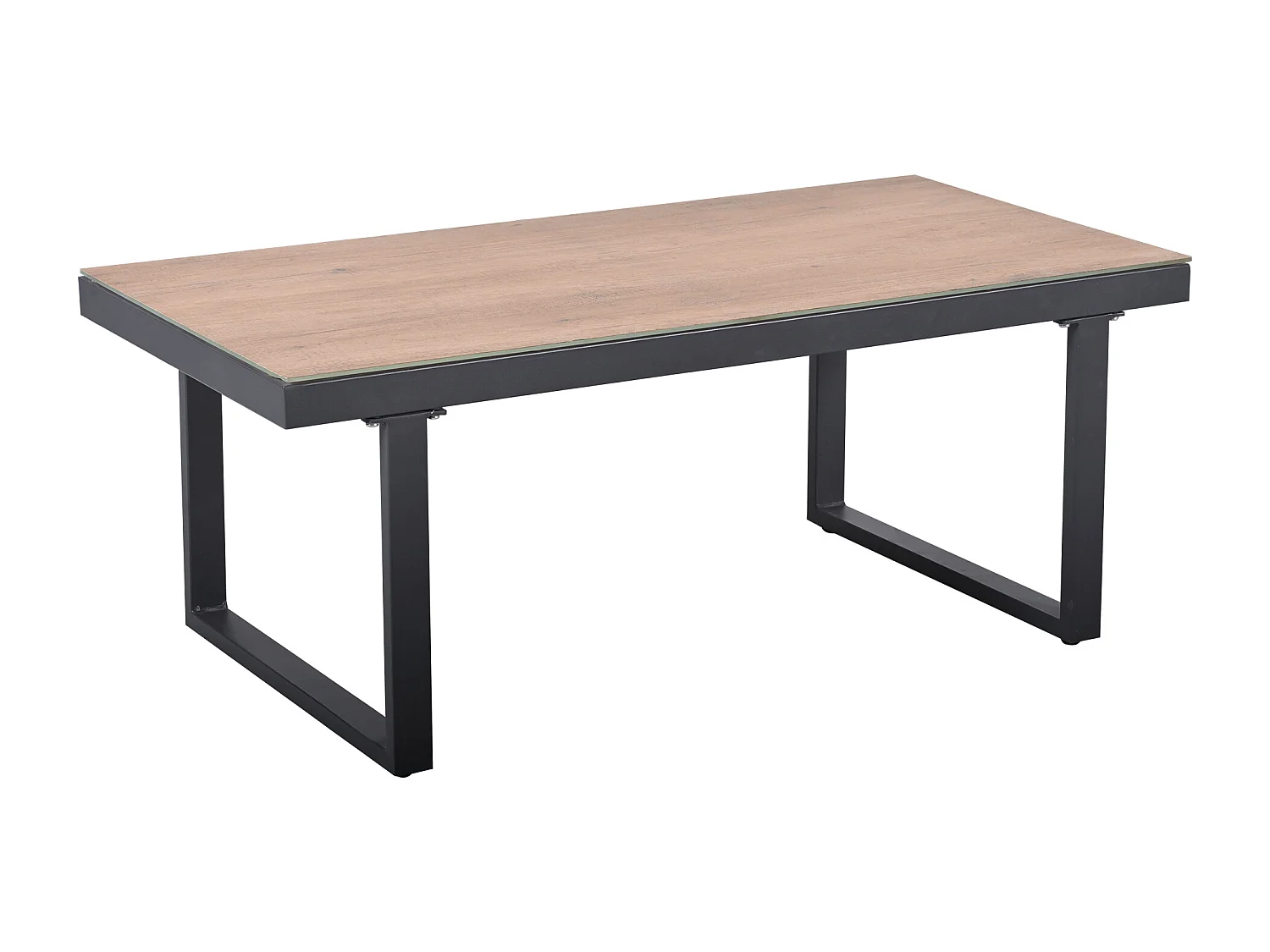 Tuinset, salontafel, verstelbare ligstoel, gegalvaniseerd staal, grijs