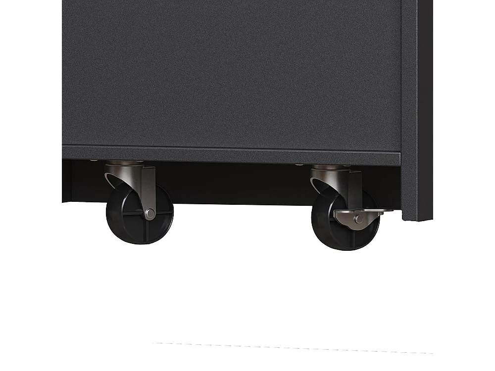 Ausziehbarer Bartisch mit Stauraum, modern, abnehmbar, mit einer Schublade und zwei Regalen, Esstisch für Kücheninsel, schwarz