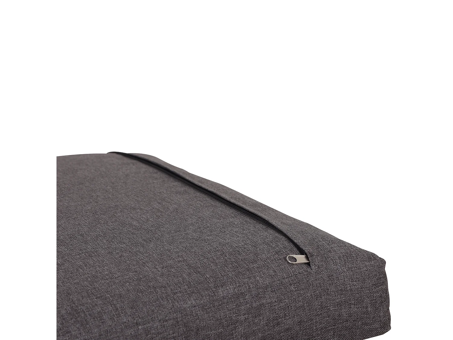 Set di mobili da giardino, divano + tavolino + tavolino, piano in legno plastico, grigio + nero