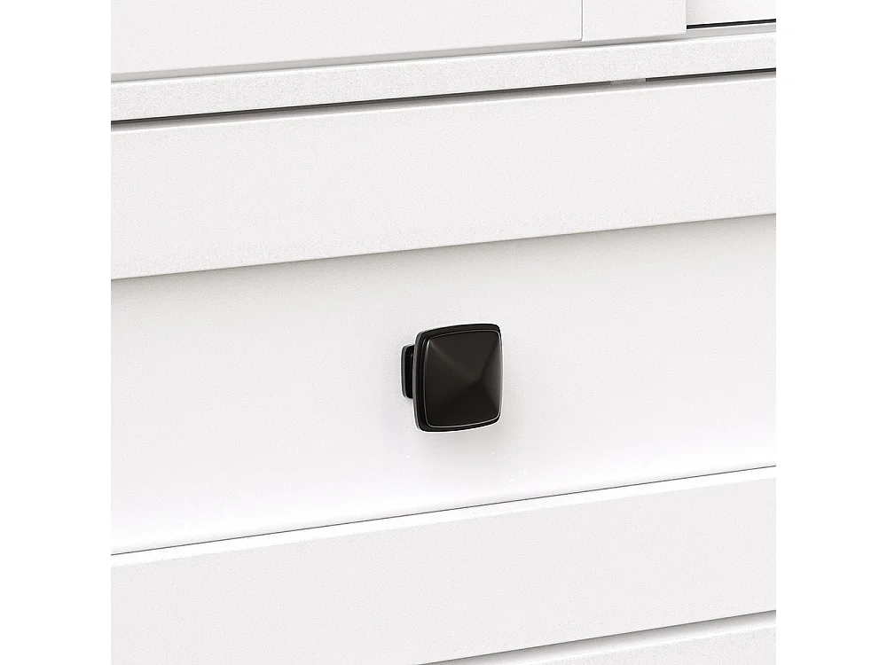 Carro de cocina con mesa plegable; isla de cocina móvil, barra; con tres cajones y dos puertas de armario, blanco