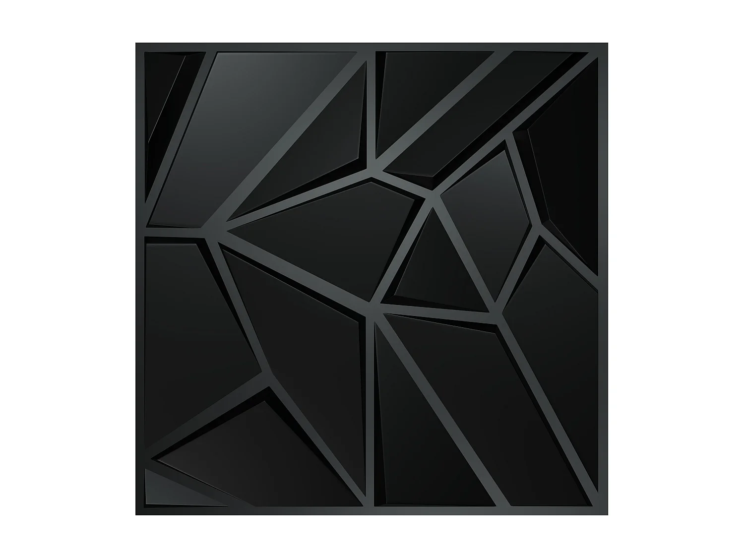 Panneau mural 3D en PVC - Pack de 3 m² - lot de 12 pièces - noir - ANGLIO