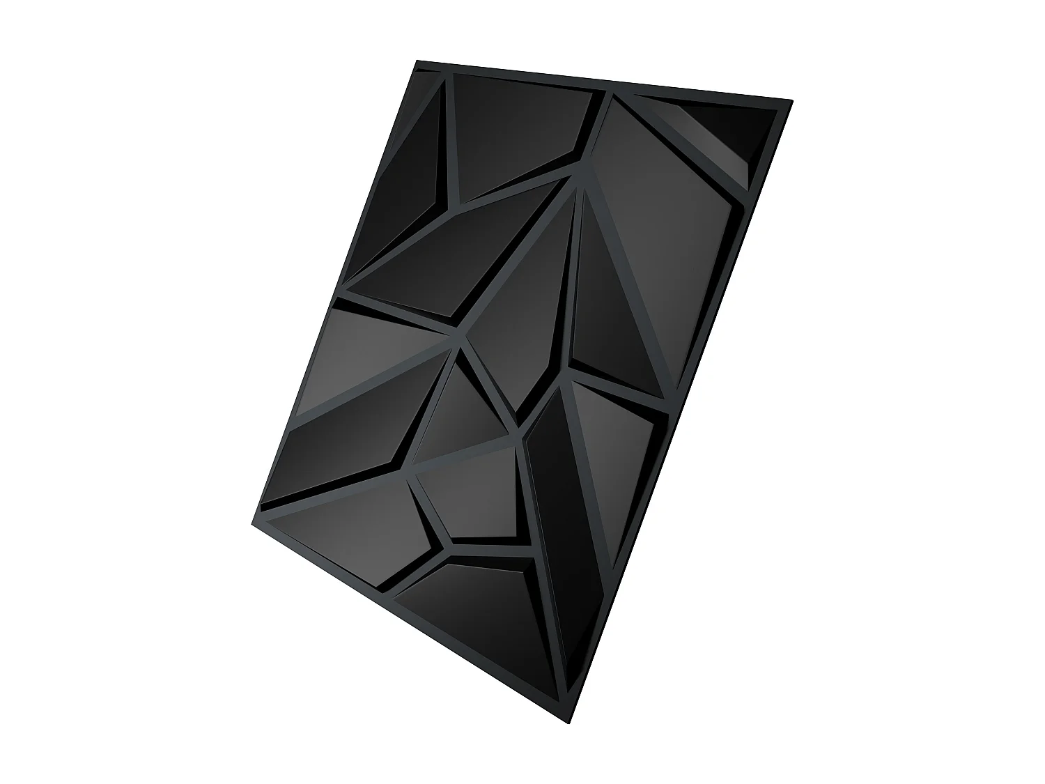 Panneau mural 3D en PVC - Pack de 3 m² - lot de 12 pièces - noir - ANGLIO
