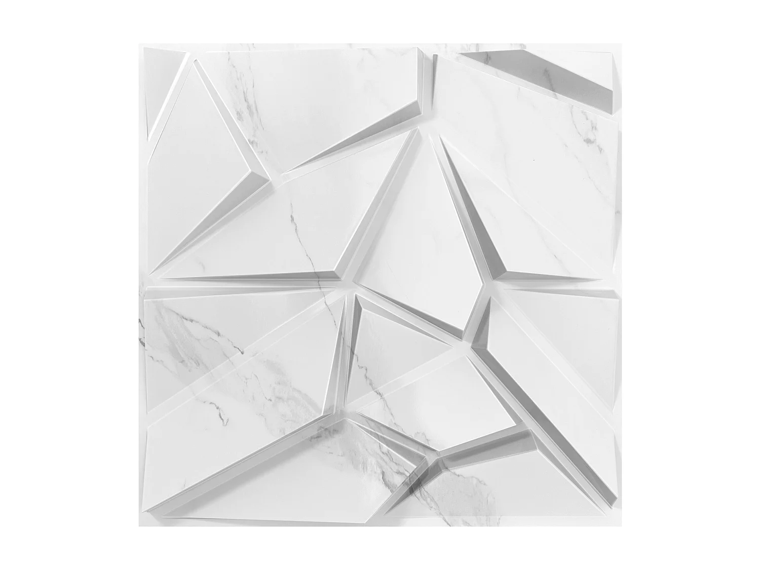 Panneau mural 3D en PVC - Pack de 3 m² - lot de 12 pièces - ivoire - ANGLIO