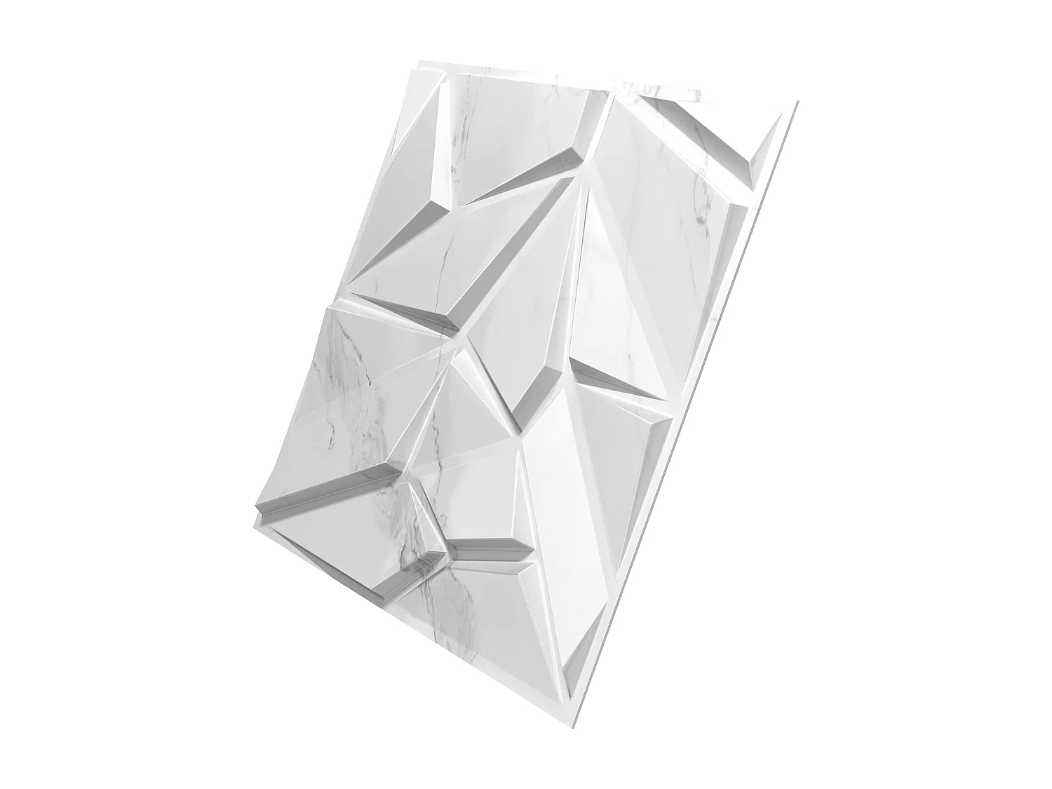 Panneau mural 3D en PVC - Pack de 3 m² - lot de 12 pièces - ivoire - ANGLIO