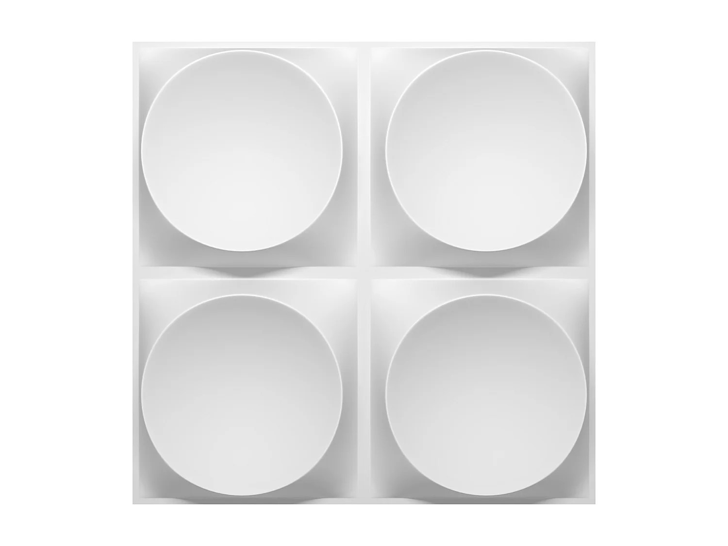 Panneau mural 3D à peindre en PVC - Pack de 3 m² - lot de 12 pièces - blanc - ORBIA