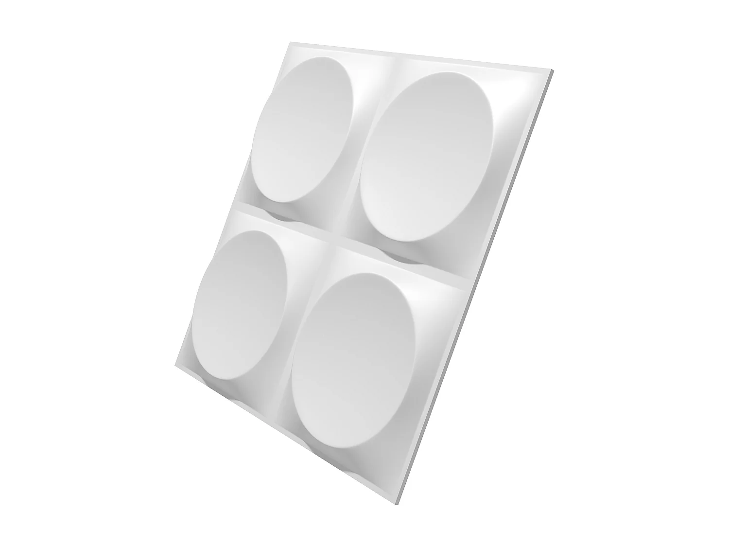 Panneau mural 3D à peindre en PVC - Pack de 3 m² - lot de 12 pièces - blanc - ORBIA