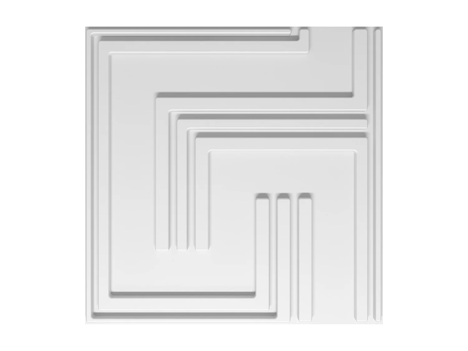 Panneau mural 3D à peindre en PVC - Pack de 3 m² - lot de 12 pièces - blanc -  EDIFIA