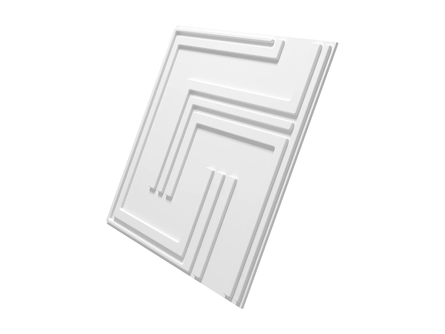 Panneau mural 3D à peindre en PVC - Pack de 3 m² - lot de 12 pièces - blanc -  EDIFIA