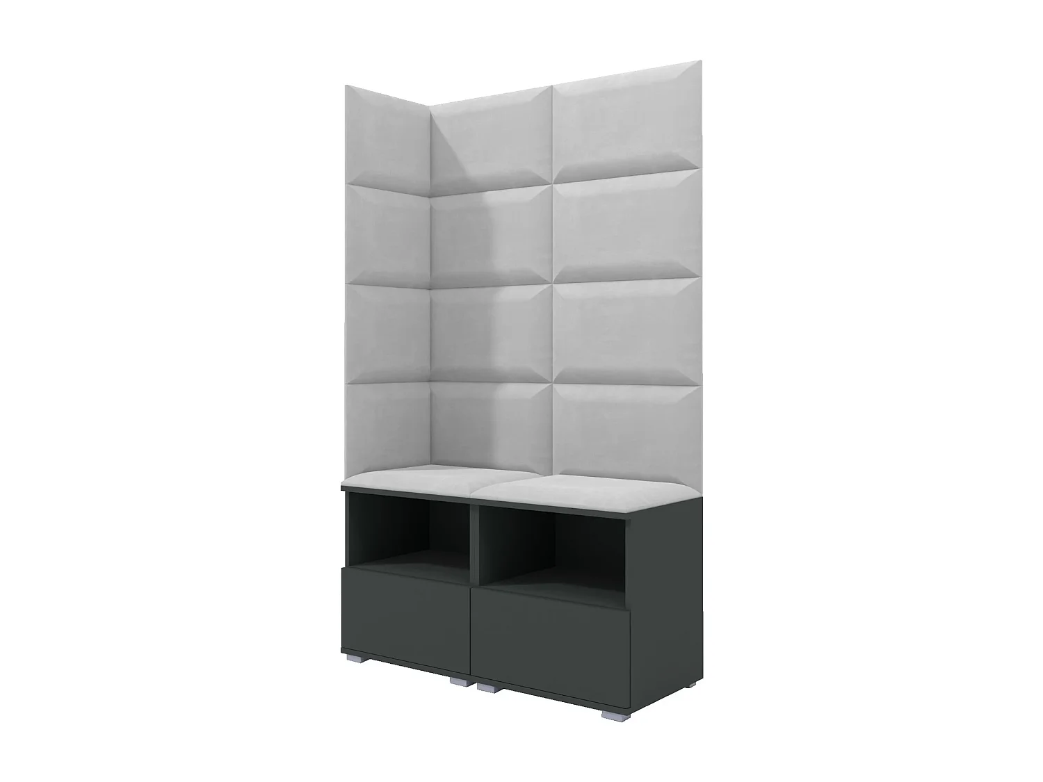 Halcombinatie Nela V - 100 cm - Grafiet - Trinity 32 - Lichtgrijs