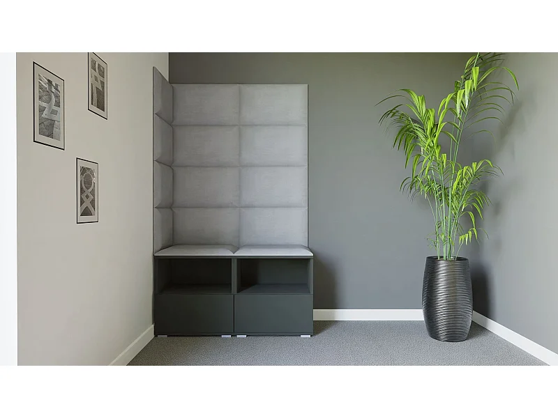 Halcombinatie Nela V - 100 cm - Grafiet - Trinity 32 - Lichtgrijs