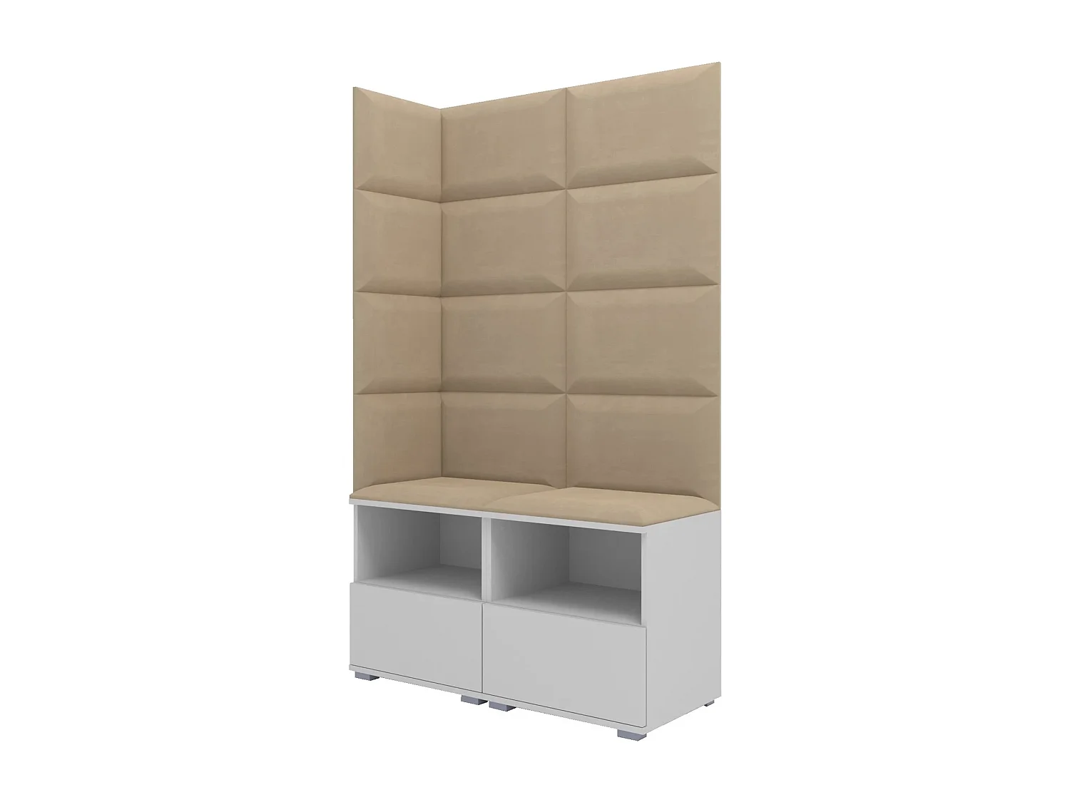 Halcombinatie Nela V - 100 cm - Mat Wit - Trinity 04 - Beige