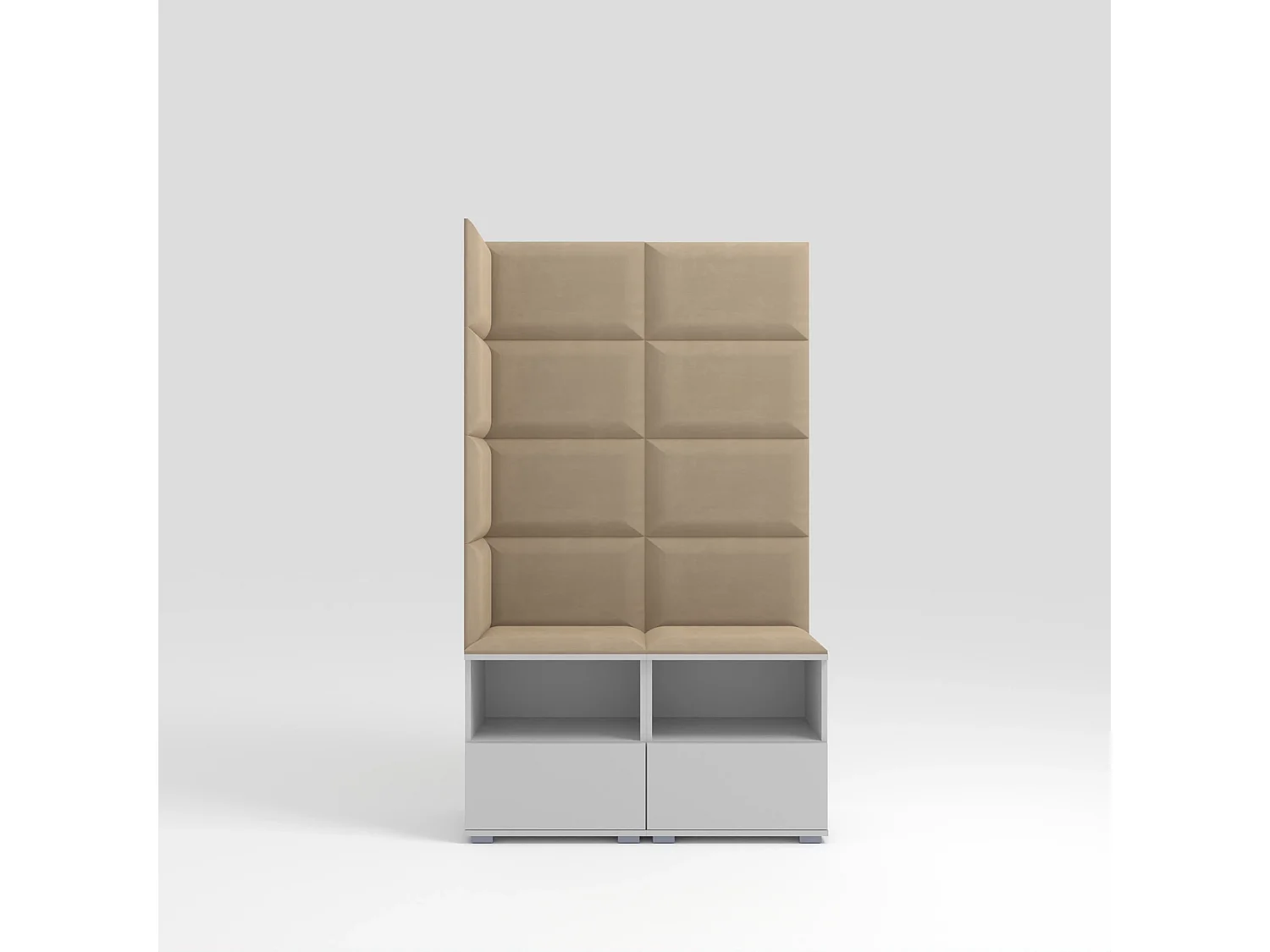 Halcombinatie Nela V - 100 cm - Mat Wit - Trinity 04 - Beige