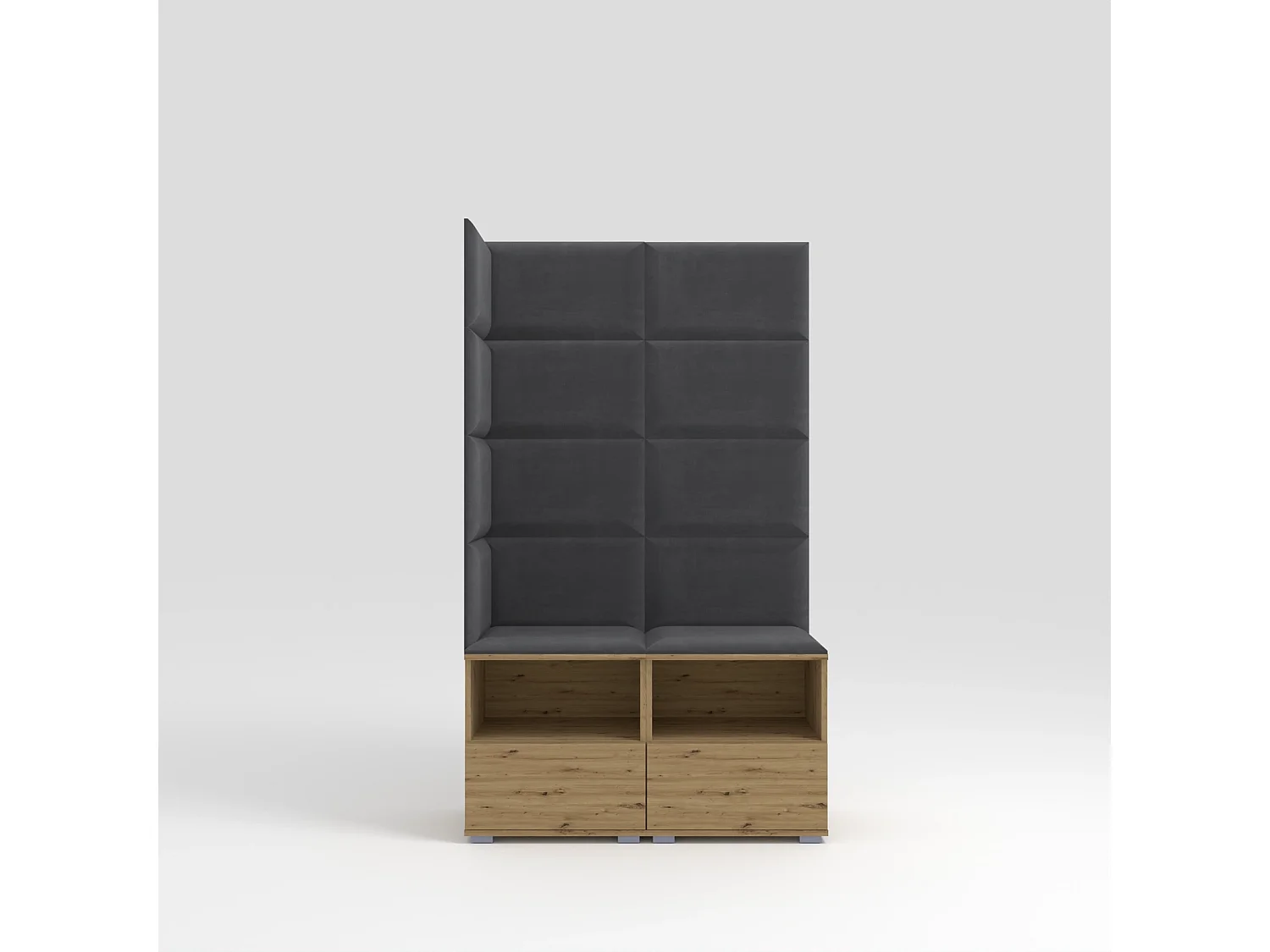 Garderobe Nela V - 100 cm - Eiche Artisan - Trinity 15 - Dunkelgrau